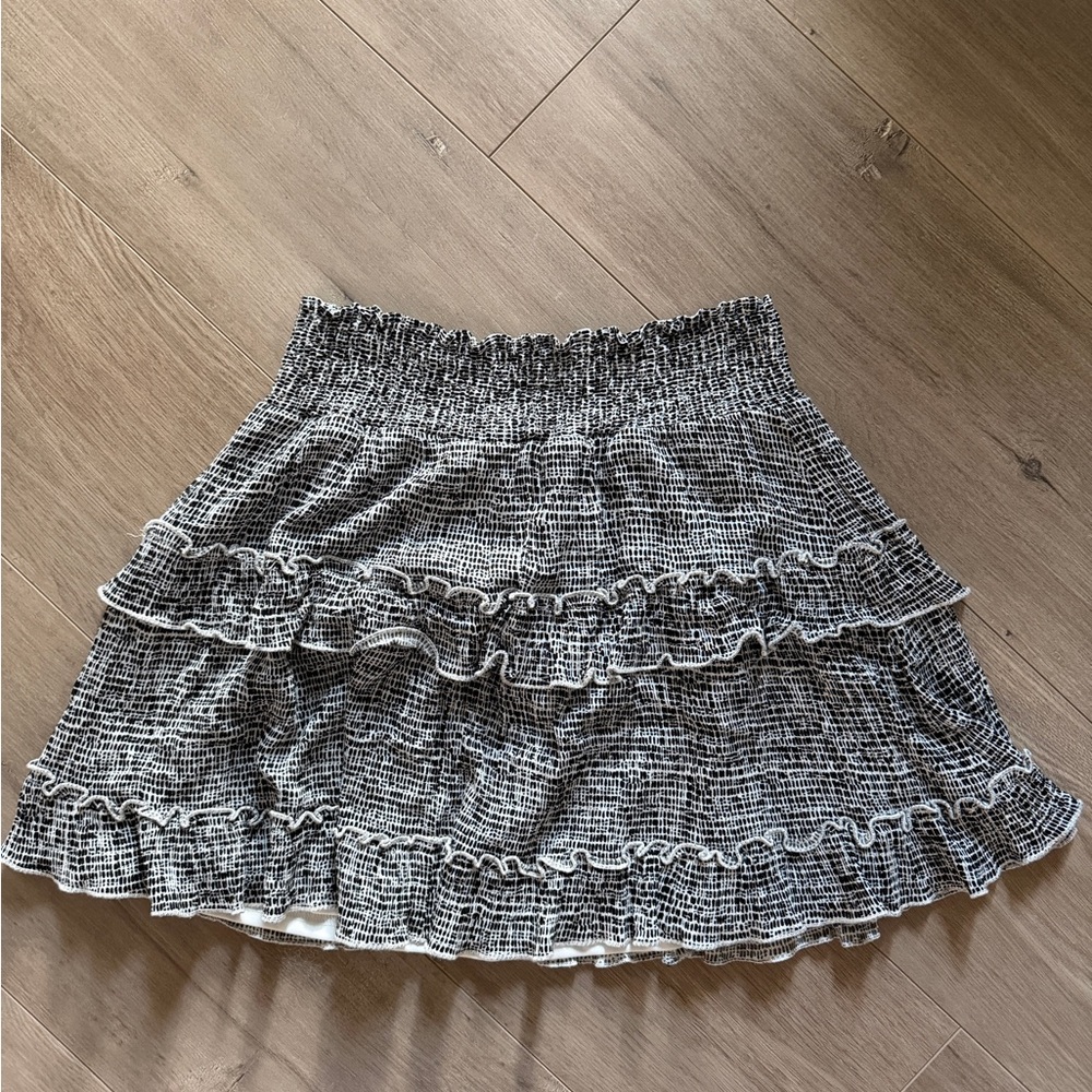 Altar'd State Black and White Textured Skirt